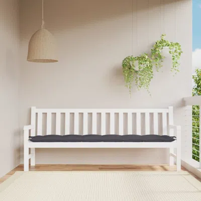 Vidaxl Garden Bench Cushion Anthracite 78.7"x19.7"x2.8" Fabric, 314980 In White