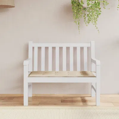 Vidaxl Garden Bench Cushion Beige 19.7"x19.7"x1.2", 47626 In White