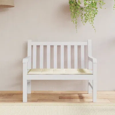 Vidaxl Garden Bench Cushion Cream 39.4"x19.7"x1.18", 43197 In White