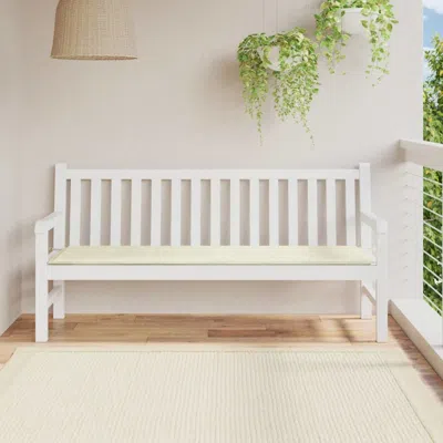 Vidaxl Garden Bench Cushion Cream 70.9"x19.7"x1.18", 43200 In White