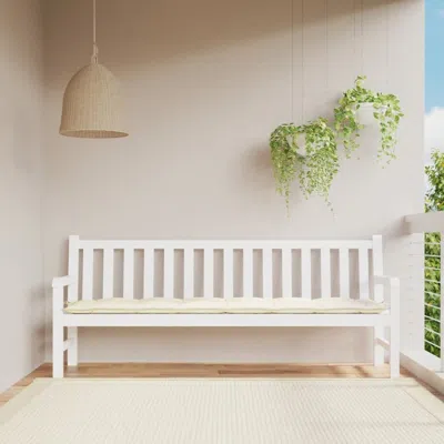 Vidaxl Garden Bench Cushion Cream White 78.7"x19.7"x2.8" Fabric, 314982