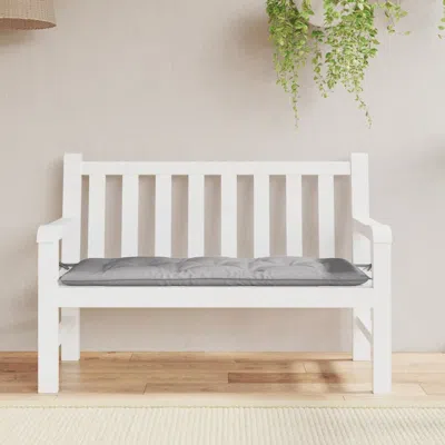 Vidaxl Garden Bench Cushion Gray 47.2"x19.7"x2.8" Fabric, 314945 In White