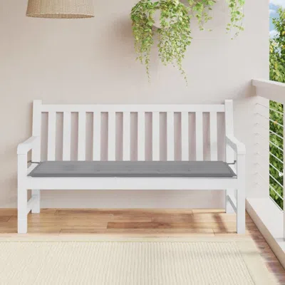 Vidaxl Garden Bench Cushion Gray 59"x19.7"x1.18", 43195 In White