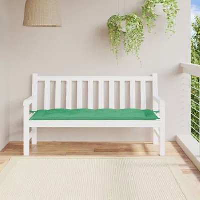 Vidaxl Garden Bench Cushion Green 59.1"x19.7"x2.8" Fabric, 314961 In Multi