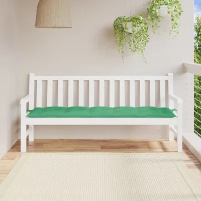 Vidaxl Garden Bench Cushion Green 70.9"x19.7"x2.8" Fabric, 314973 In White