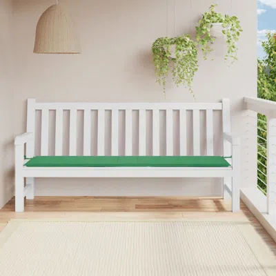 Vidaxl Garden Bench Cushion Green 78.7"x19.7"x1.2", 47608 In White