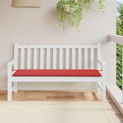 Vidaxl Garden Bench Cushion Red 59.1"x19.7"x1.2", 43211 In White