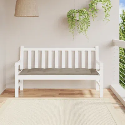 Vidaxl Garden Bench Cushion Taupe 59.1"x19.7"x2.8" Fabric, 314964 In White
