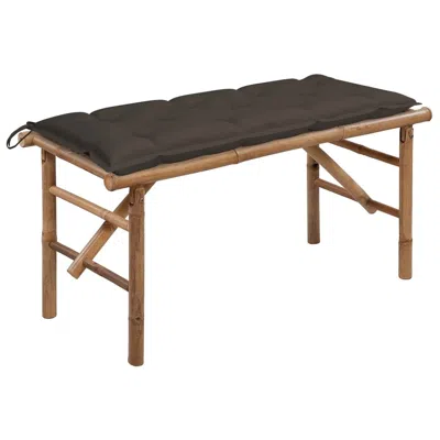Vidaxl Garden Bench Natural Bamboo Bamboo Medium Foldable Garden Bench