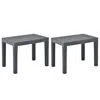 Vidaxl Garden Bench Set Of 2 Anthracite Plastic Standard Lightweight In Gray