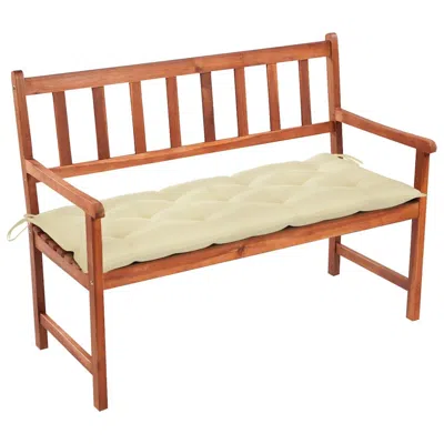 Vidaxl Garden Bench With Cushion 47.2" Solid Acacia Wood 3785 In Brown