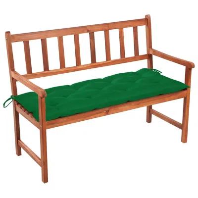 Vidaxl Garden Bench With Cushion 47.2" Solid Acacia Wood 3788 In Green
