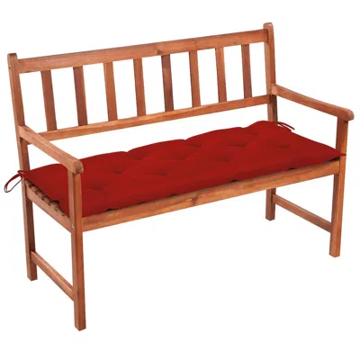 Vidaxl Garden Bench With Cushion 47.2" Solid Acacia Wood 3789 In Brown