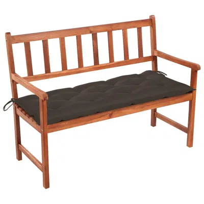 Vidaxl Garden Bench With Cushion 47.2" Solid Acacia Wood 3791 In Brown