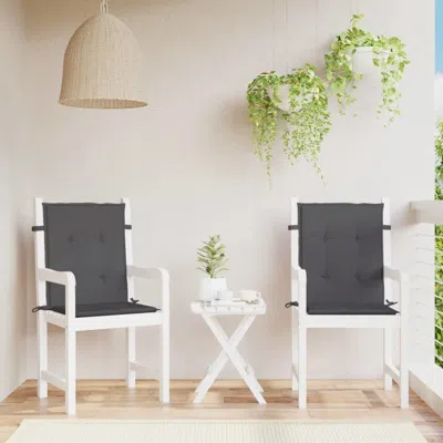 Vidaxl Garden Chair Cushions 2 Pcs Anthracite 39.4"x19.7"x1.2", 47548 In White