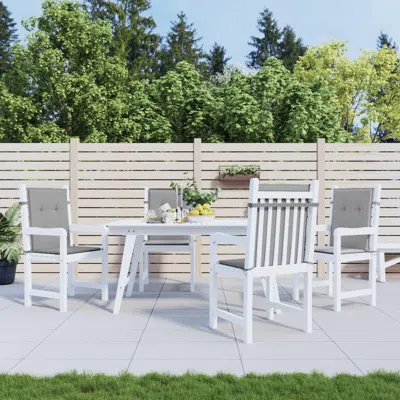 Vidaxl Garden Chair Cushions 4 Pcs Gray 39.4"x19.7"x1.2", 47551 In White