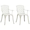 Vidaxl Garden Chairs 2 Pcs Cast Aluminum White 5574