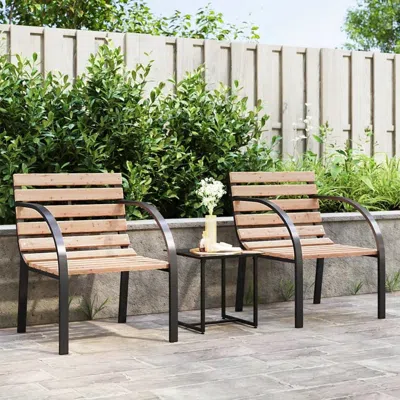 Vidaxl Garden Chairs 2 Pcs Wood, 47937 In Brown