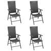 Vidaxl Garden Chairs 4 Pcs Poly Rattan Black, 313105