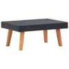Vidaxl Garden Coffee Table Poly Rattan Black, 310222
