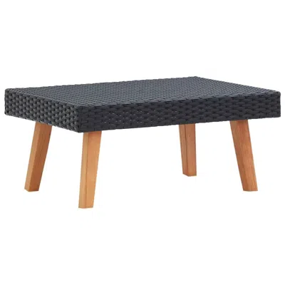 Vidaxl Garden Coffee Table Poly Rattan Black, 310222