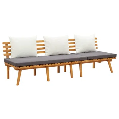 Vidaxl Garden Day Bed Acacia Wood Color, White, Dark Gray