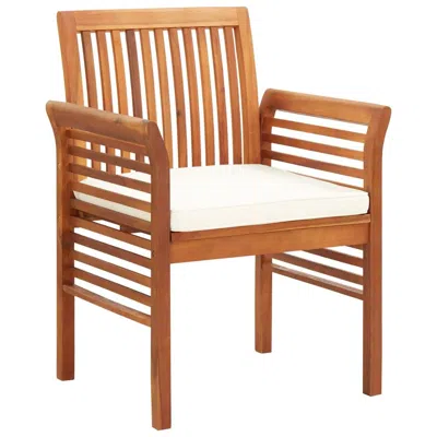 Vidaxl Garden Dining Chair With Cushion Solid Acacia Wood 5964 In Brown