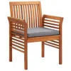 Vidaxl Garden Dining Chair With Cushion Solid Acacia Wood 5969