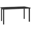 Vidaxl Garden Dining Table Black 55.1"x27.6"x28.7" Poly Rattan, 315115