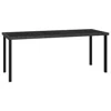 Vidaxl Garden Dining Table Black 70.9"x27.6"x28.7" Poly Rattan, 315116