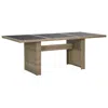Vidaxl Garden Dining Table Brown 78.7"x39.4"x29.1" Glass And Poly Rattan, 310141