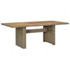 Vidaxl Garden Dining Table Brown 78.7"x39.4"x29.1" Poly Rattan, 310143