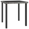 Vidaxl Garden Dining Table Gray 27.6"x27.6"x28.7" Poly Rattan, 315117