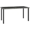 Vidaxl Garden Dining Table Gray 55.1"x27.6"x28.7" Poly Rattan, 315118