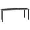 Vidaxl Garden Dining Table Gray 70.9"x27.6"x28.7" Poly Rattan, 315119