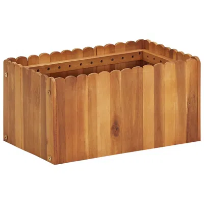 Vidaxl Garden Raised Bed 19.6"x11.8"x9.8" Solid Acacia Wood, 45917 In Brown