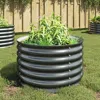 Vidaxl Garden Raised Bed 31.5"x31.5"x17.3" Galvanised Steel Gray, 45530