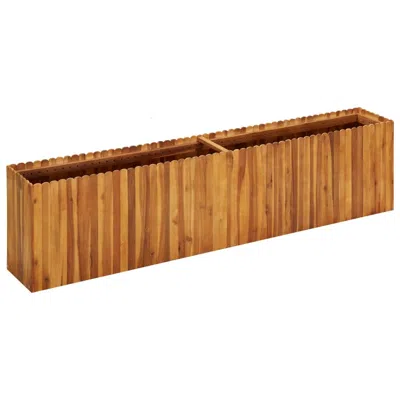 Vidaxl Garden Raised Bed 78.7"x11.8"x19.6" Solid Acacia Wood, 45926 In Brown