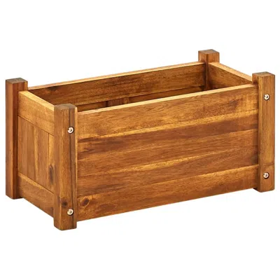 Vidaxl Garden Raised Bed Acacia Wood 19.7"x9.8"x9.8", 42565 In Brown