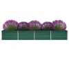 Vidaxl Garden Raised Bed Galvanized Steel 126"x31.5"x17.7" Green, 44847