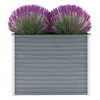 Vidaxl Garden Raised Bed Galvanized Steel 39.4"x15.7"x31.3" Gray, 44852