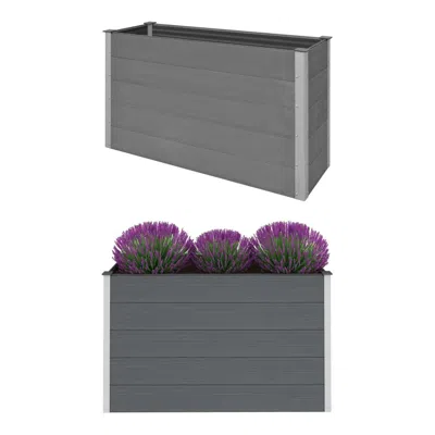 Vidaxl Garden Raised Bed Wpc 59.1"x19.7"x35.8" Gray