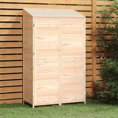 Vidaxl Garden Shed 40.2"x20.5"x68.7" Solid Wood Fir In Neutral