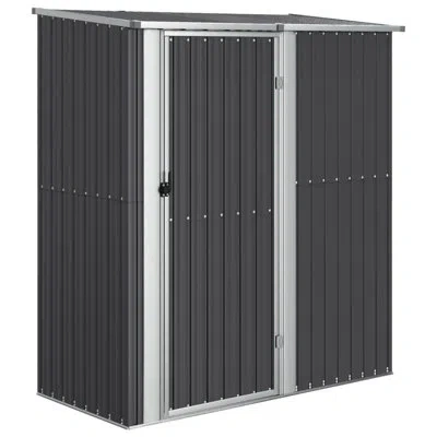 Vidaxl Garden Shed Wooden Look Galvanized Steel Extra Large Garden Shed In Anthracite