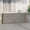 Vidaxl Garden Storage Cabinet Gray 78"x21.9"x31.5" Poly Rattan