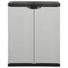 Vidaxl Garden Storage Cabinet With 1 Shelf Gray And Black 26.8"x15.7"x33.5"