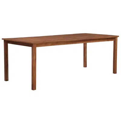 Vidaxl Garden Table 78.7"x35.4"x29.1" Solid Acacia Wood, 44106 In Brown