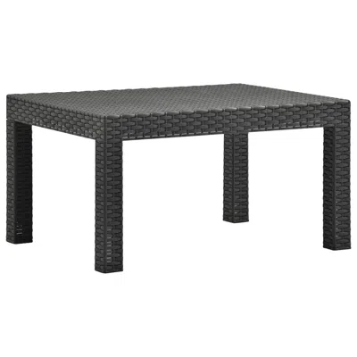 Vidaxl Garden Table Anthracite 22.8"x22.8"x16.1" Pp 5640 In Gray
