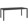Vidaxl Garden Table Black 72.8"x35.4"x29.1" Aluminium And Wpc, 42792