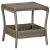 Vidaxl Garden Table Brown 7.7"x17.7"x18.3" Poly Rattan, 313308